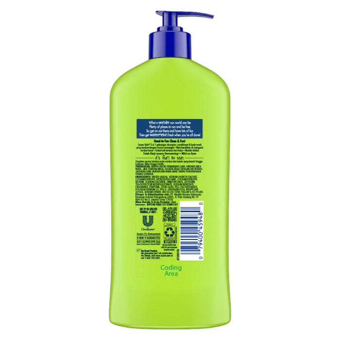 Banyakdicari Suave Kids 3In1 Shampoo Conditioner Body Wash Watermelon Wonder 532Ml Kmn06