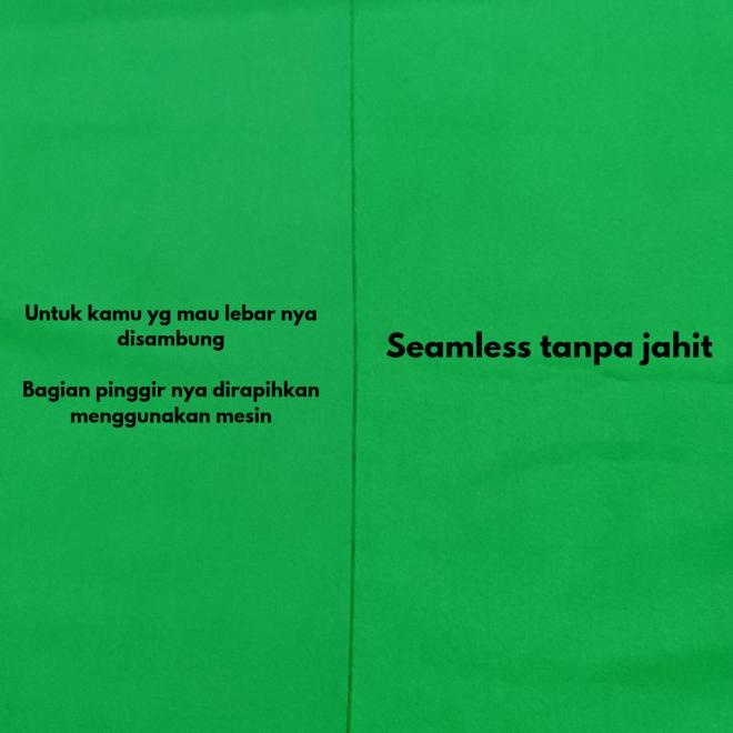 Greenscreen Kain Hijau Impodio Profesional Studio Grade - Lebar 3M