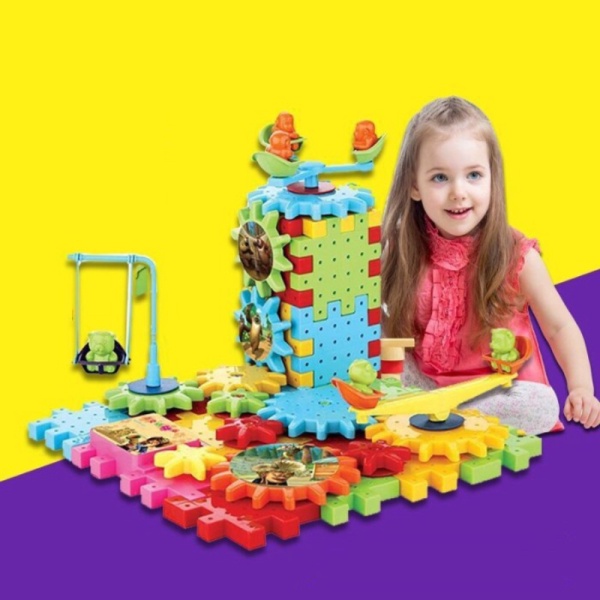 

Unik DIY 81 Pcs Gear Toy Electronic Building 3D Puzzles Blocks Kits Berkualitas