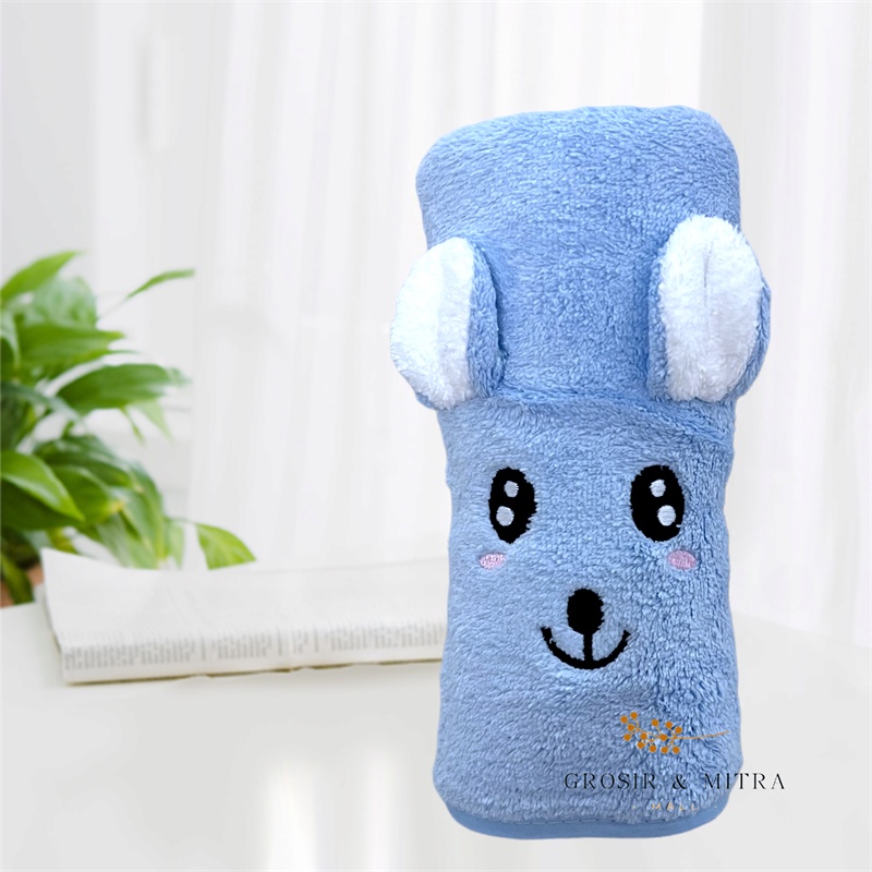 Handuk Muka Microfiber Bulu 35x75cm Handuk Lembut Berdaya Serap Tinggi Motif