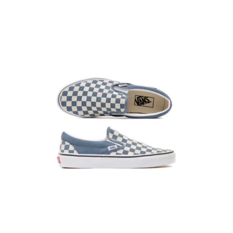 VANS ORIGINAL SLIP ON BLUE MIRAGE CHECK