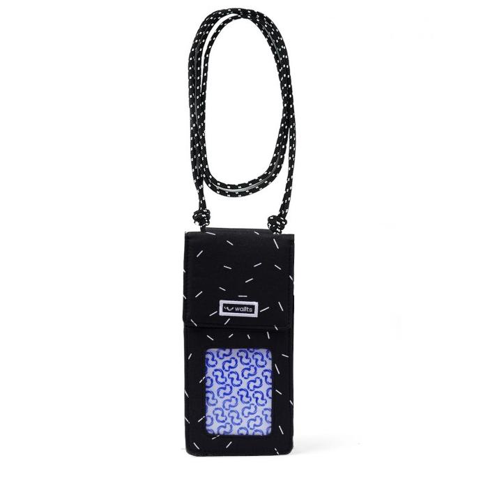 Phone Wallet Pria Hitam Wallts Delion Phone Wallet Sprinkle Black