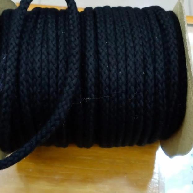 Tali Tambang Kepang Katun 5mm Color Hitam