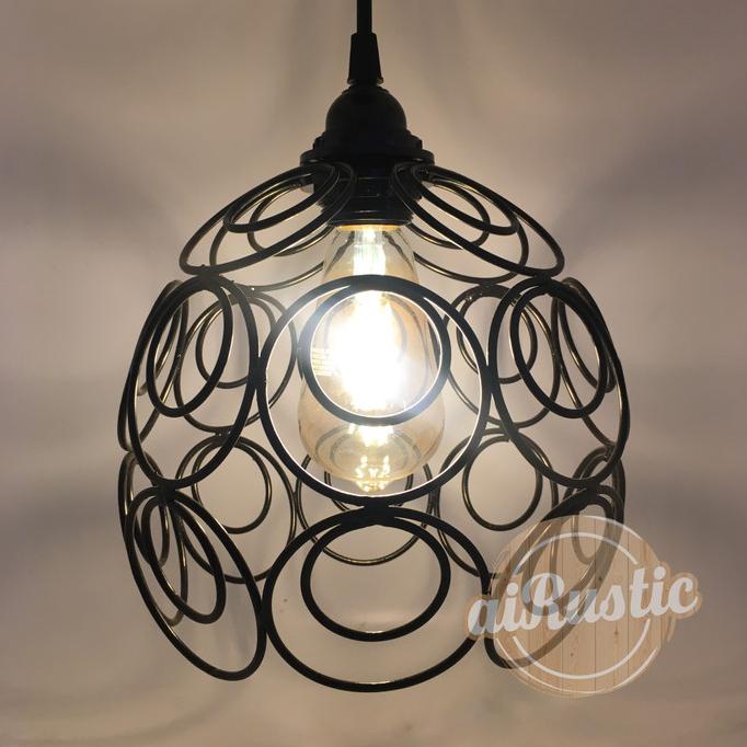 aiRustic - Lampu gantung minimalis vintage bola ring dekorasi rumah