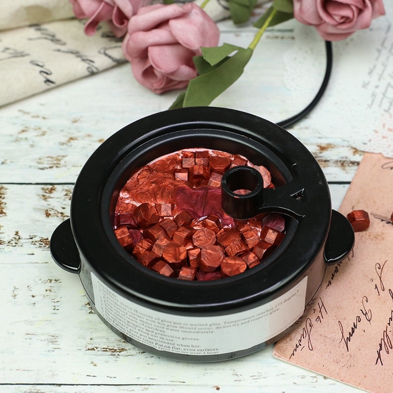 Tungku peleleh lilin wax sealing DIY mesin pake kabel colokan listrik aman Sealing Beads envelope seal stamp tablet pill craft octagon