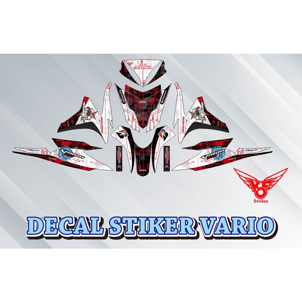 Stiker Motor DECAL STIKER / STICKER HONDA VARIO 125 OLD GUNDAM