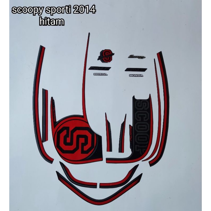 STRIPING ORI HONDA SCOOPY SPORTY Th 2014