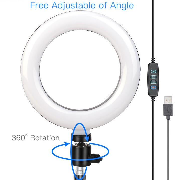 PALING BAGUS INBEX 26cm Ring Light+HOLDER HP MAKE UP MUA LAMPU CINCIN DIMMABLE PHOTO ★ 891