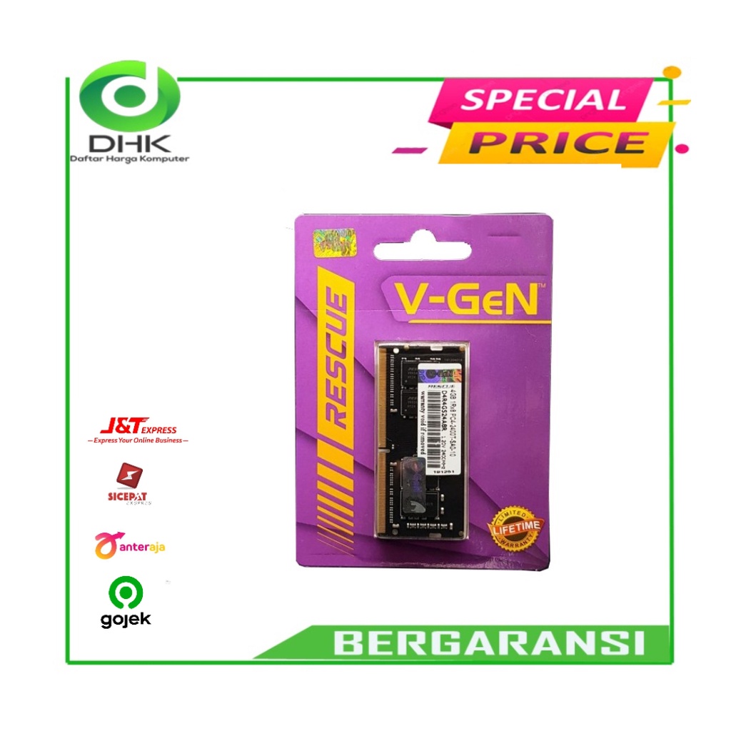 RAM DDR4 SODimm V-GeN RESCUE 4GB PC19200/2400Mhz (Memory Laptop VGEN)