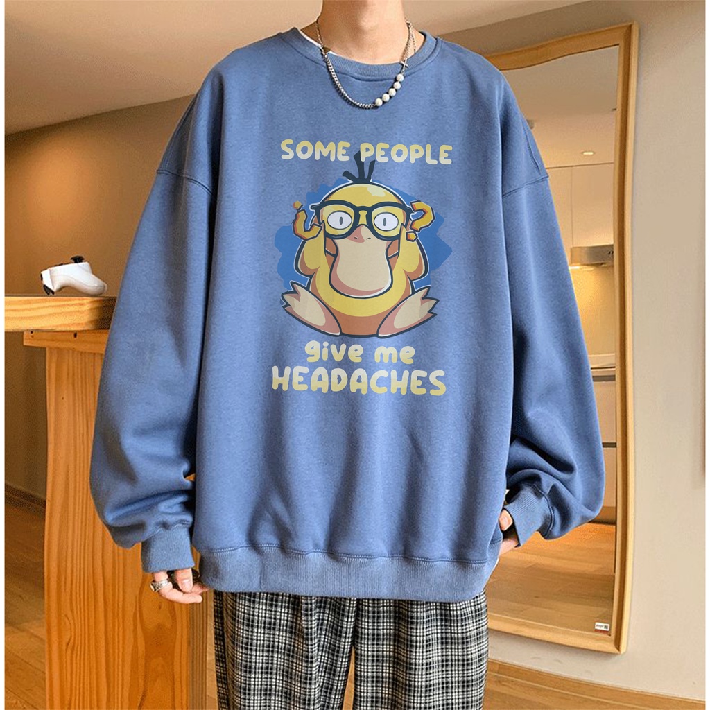 Sweater Psyduck Terbaru Oversize Wanita Dan Pria Korean Style Size L - XL - XXL - XXXL