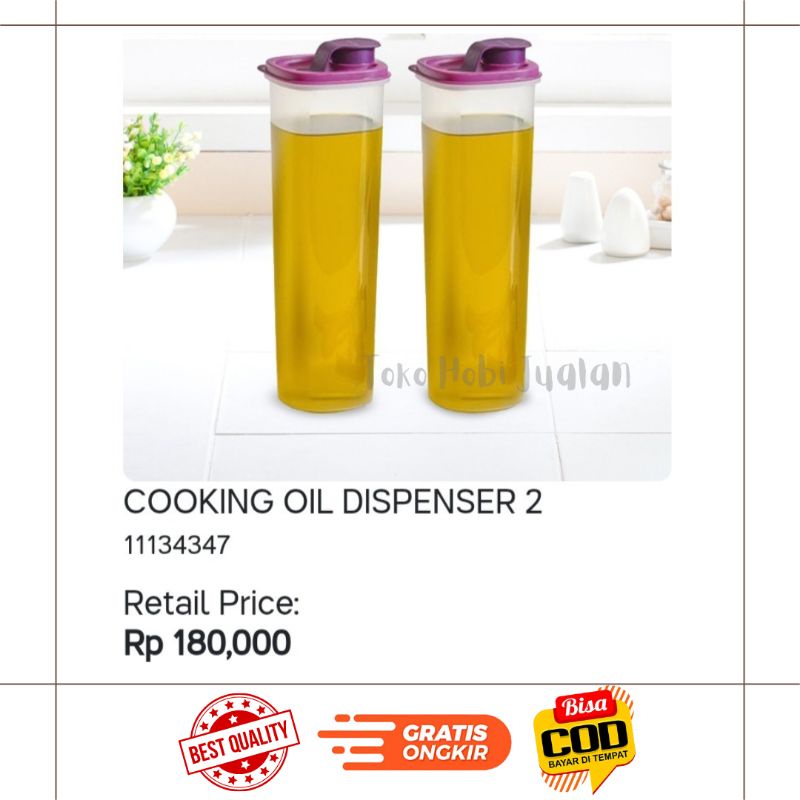 Wadah Minyak Wadah Air Minum Kulkas Cooking Oil Dispenser Tupperware Botol Tupperware