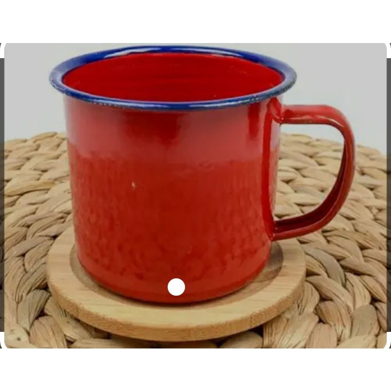 mug jadul gelas vintage cangkir enamel jadoel seng warna 7cm (150ml)