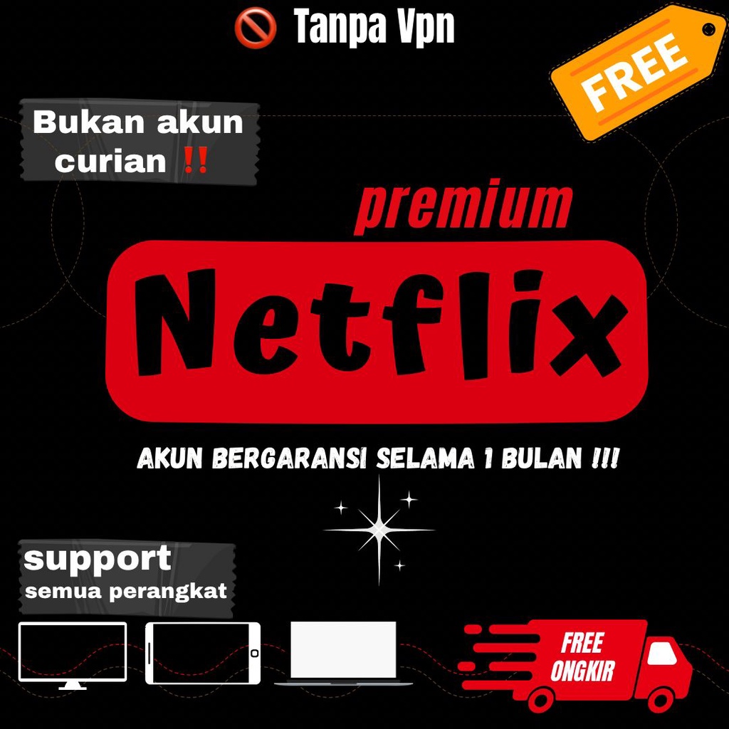 Netflix Private 1 User 1 Profile Full Garansi 1 Bulan Anti on Hold