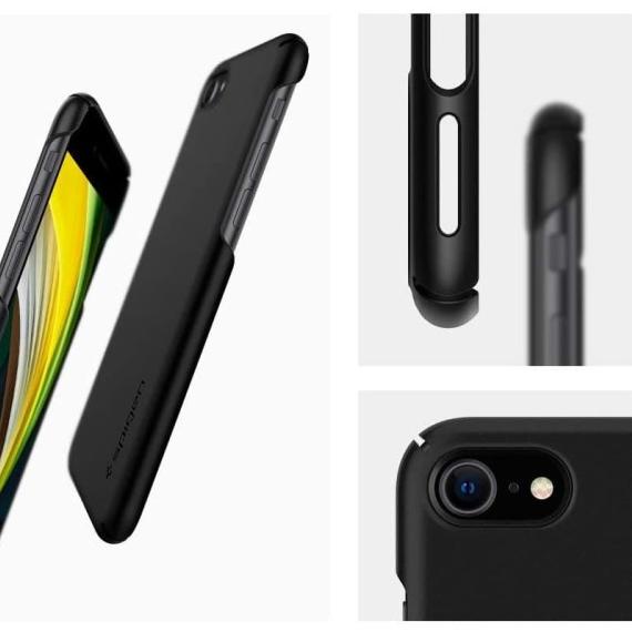 Case iPhone SE 2020 / 8 / 7 Spigen Hardcase Thin Fit Slim Casing - Thin Fit Pro, Black