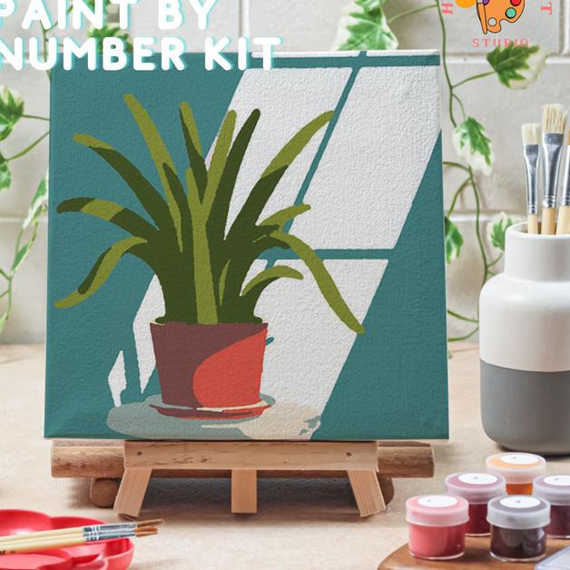 

Paint by number tanaman plant ver 3 canvas 20x20 cm - plant14, 15x15cm