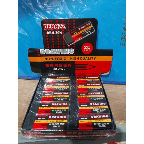 

(20PC) PENGHAPUS DEBOZZ B-20 HITAM/ PUTIH STIP MURAH