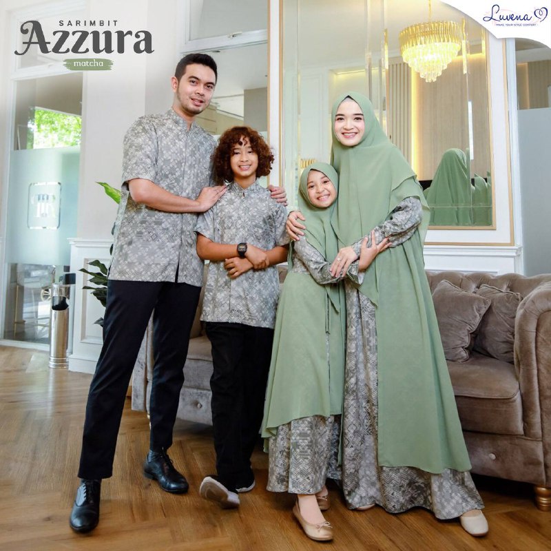 SARIMBIT LEBARAN azzura series by luvena sarimbit lebaran terbaru 2023 bahan  Katun Viscose England 