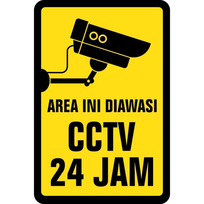 

Papan Rambu Area Cctv 30 X 20 Plat Acp / Rambu Cctv Plat