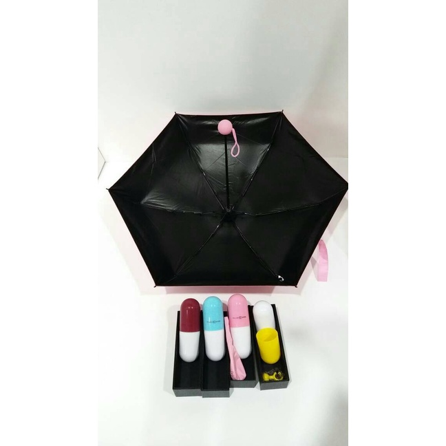 Payung Kapsul Payung Mini lipat 3 Micro Capsule Umbrella anti UV