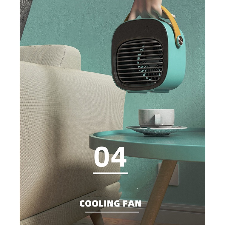 JENNIOEM Kipas Cooler Pendingin Ruangan Mini Air Conditioner AC Arctic - F12 - Green