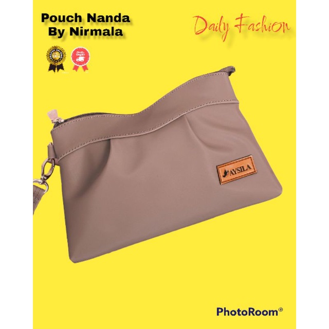 POUCH NANDA ORIGINAL BY AYSILA BAHAN CHOCOLY ANTI AIR WATERPROOF PREMIUM