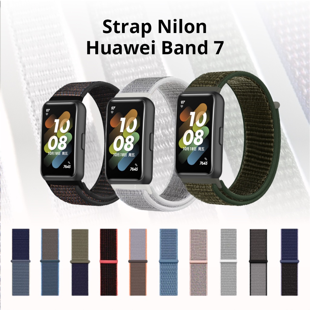 Nylon Strap Huwei Replacement Band Lightweigh Wristband Sports Breathable Nylon Loop Velcro Huawei Band 7