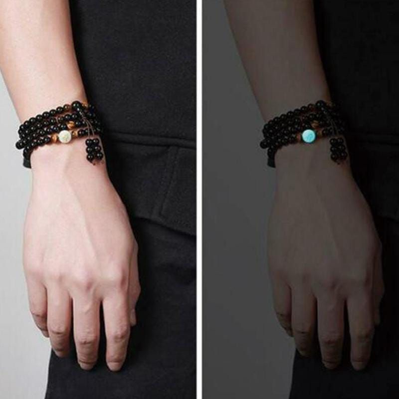 Gelang Doa etnik Tibet Batu Onyx obsidian multilapis  Naga Himalaya.