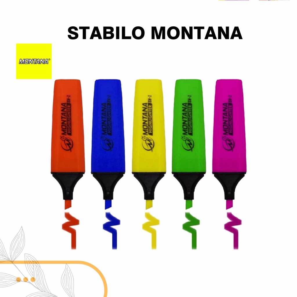 12 PCS  -  STABILO MONTANA SELUSIN WARNA WARN JURNAL / STABILO PASTEL / PASTEL STABILO / HIGHLIGHTER PEN