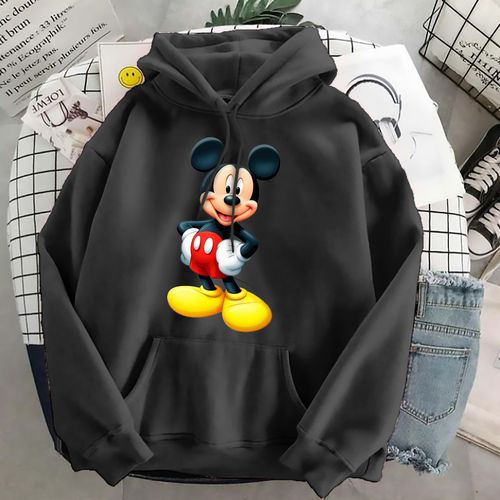 Hoodie Mickey Mouse Wanita - Jaket Hoodie Jumper - Bahan Fleece