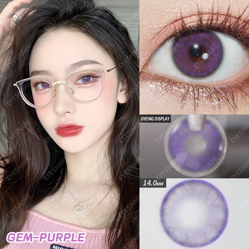 BALI Natural Coloured Big Eye Soft Contact Lens Yearly use Korean Eyes 【COD &amp; ready stock】-1.00 s/d -6.00 Minus Softlens