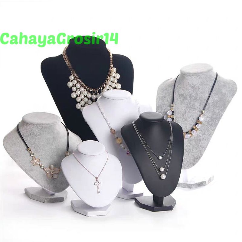 COD✅️Display Kalung Bludru Besar Tempat Pajangan Anting Standar Bludru Aksesoris