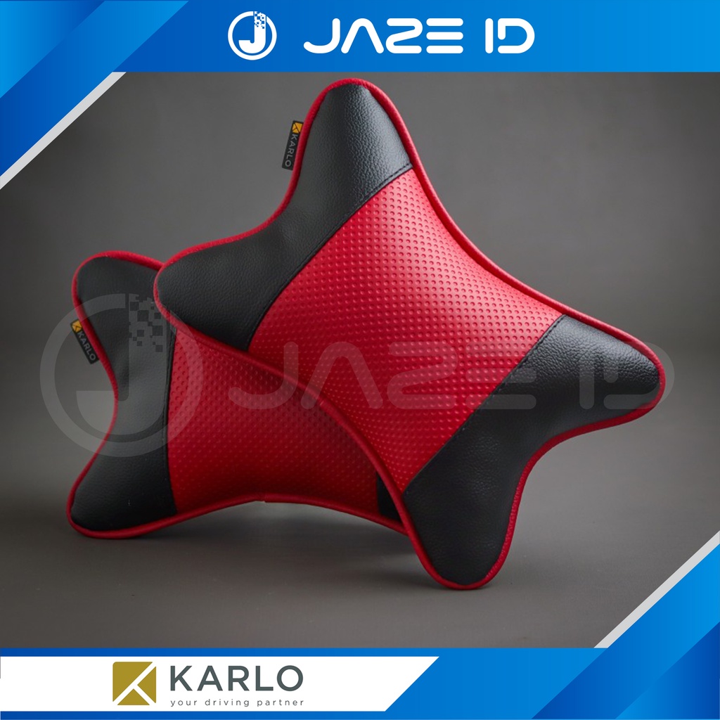Karlo Bantal Premium Leher Kepala Mobil Basic Dark Brown Coklat Tua