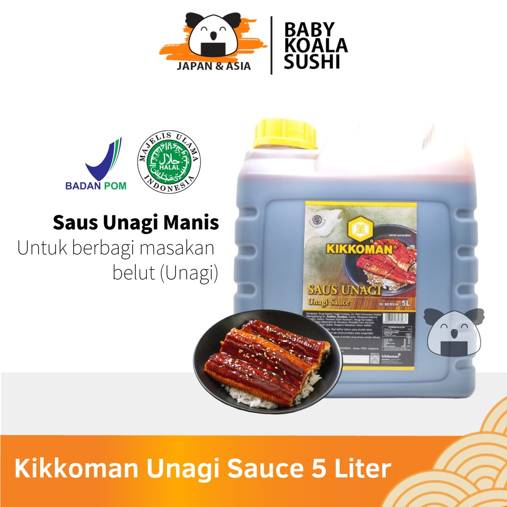 KIKKOMAN Saos Unagi 5L Halal | Unagi Sauce Halal Jerigen