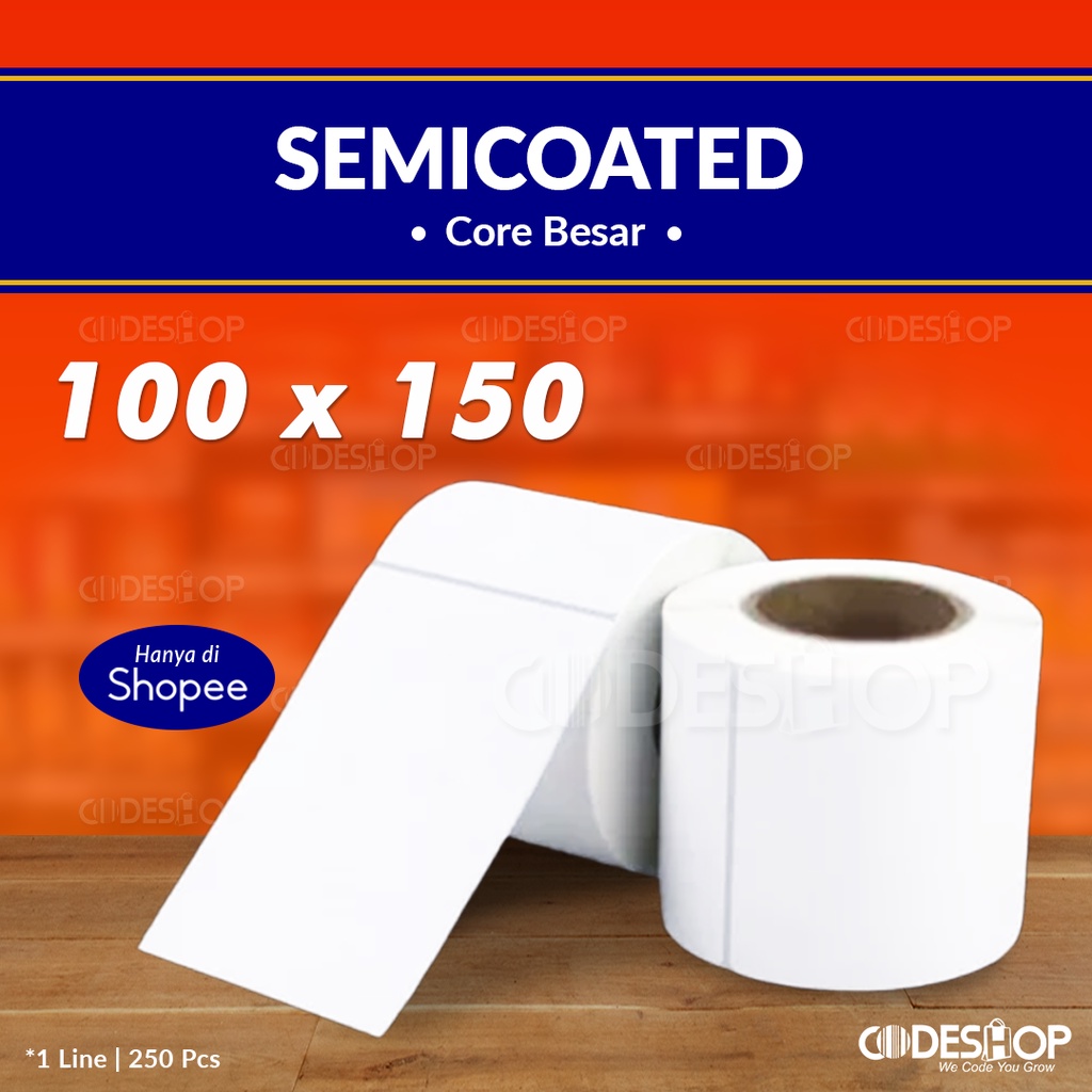 Semicoated Core Besar 100 x 150 | 1 LINE (250 PCS)