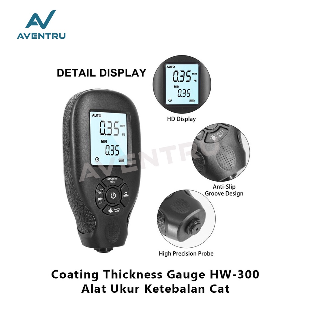 Digital Coating Paint Thickness Gauge Alat Ukur Ketebalan Cat Mobil