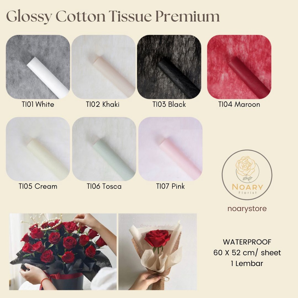 GLOSSY COTTON TISSUE PREMIUM / Kertas Tissue