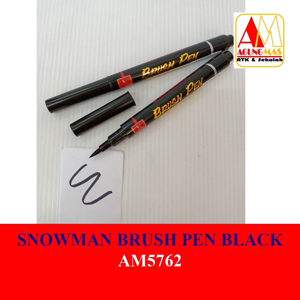 

SNOWMAN BRUSH PEN BLACK