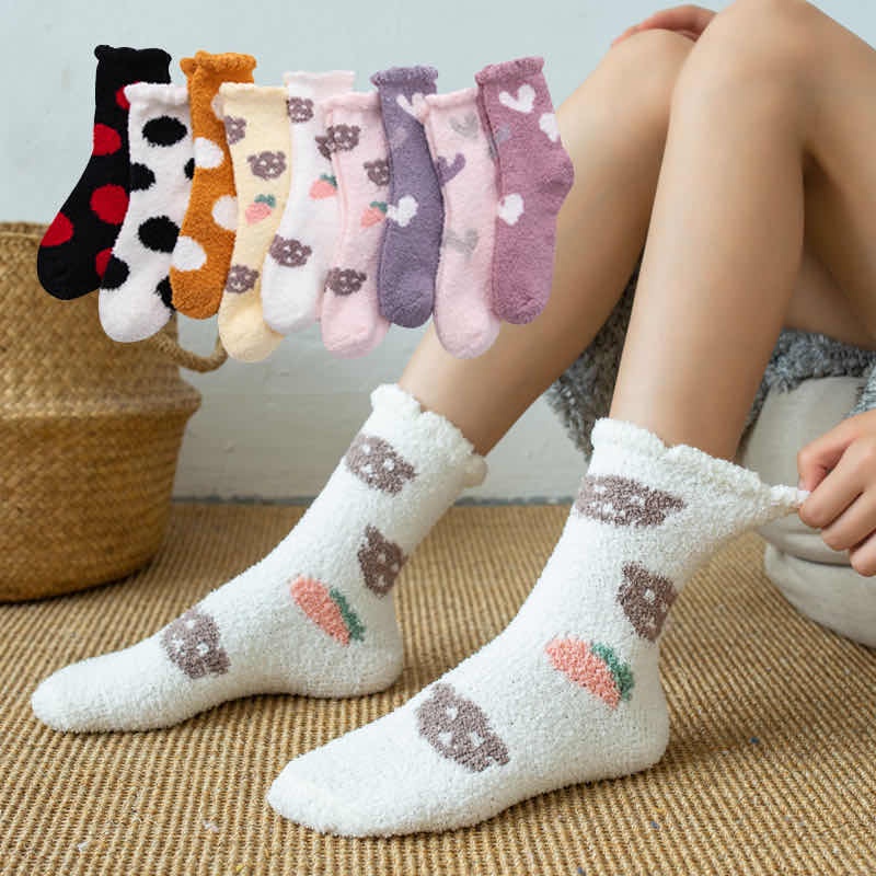 stokins warm WOMAN TEEN WINTER SOCKS WOOL VELVET KAOS KAKI WANITA REMAJA HANGAT MUSIM DINGIN BAHAN WOL