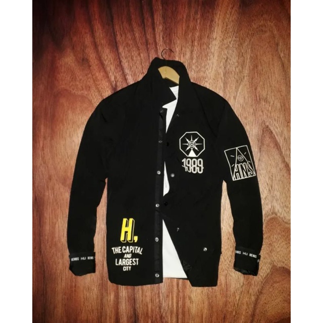 jaket coach pria bahan tebal  henus edwin second original