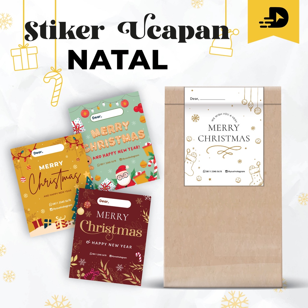 

Stiker Ucapan Natal / Stiker Segel Natal / Sticker Natal Custom