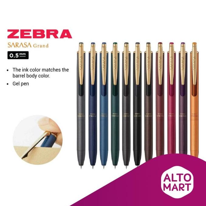 

Zebra Sarasa Grand Vintage 0.5 mm Color Gel Pen Pulpen Bolpoin Retro