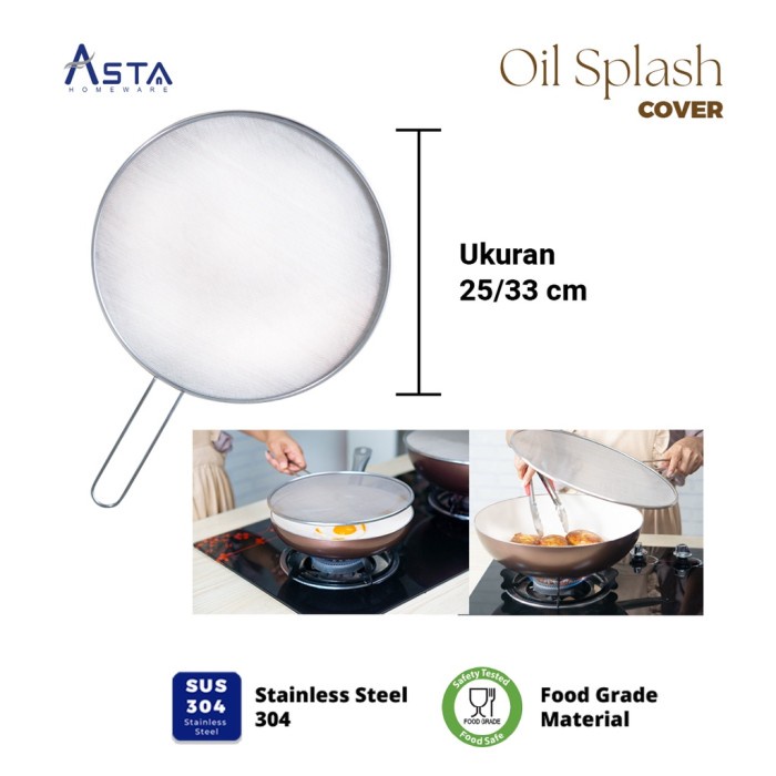 Asta Oil Splash Splatter 22cm &amp; 33cm Cover Pelindung Cipratan Minyak