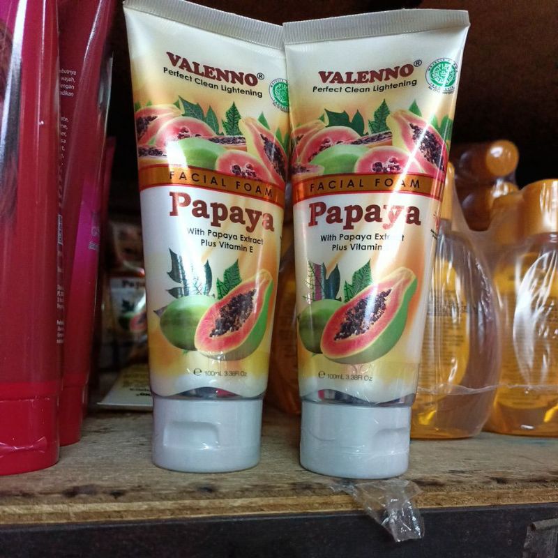 FACIAL FOOM VALENNO PAPAYA BPOM // Perfect Clean Lightening Valeno