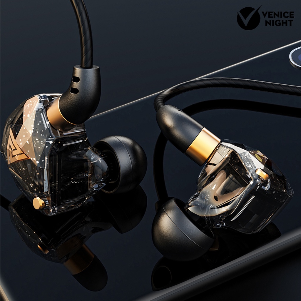 (VNEP) (Berkabel) SK8 In-ear Earphones Dynamic Heavy Bass dengan Mic 3.5mm Running Headphones for Sport