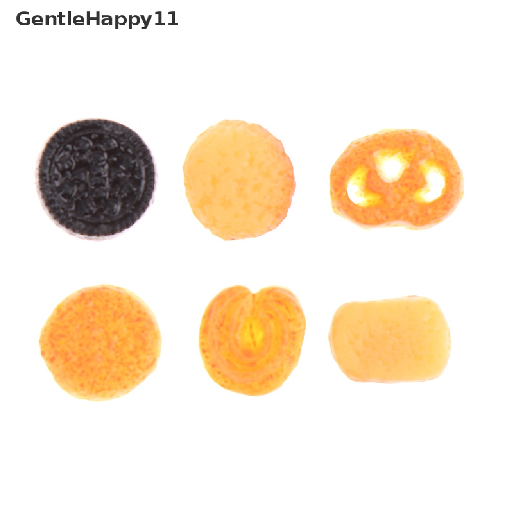 Gentlehappy 10Pcs / Set Mainan Miniatur Cookies Untuk Aksesoris Dapur Rumah Boneka