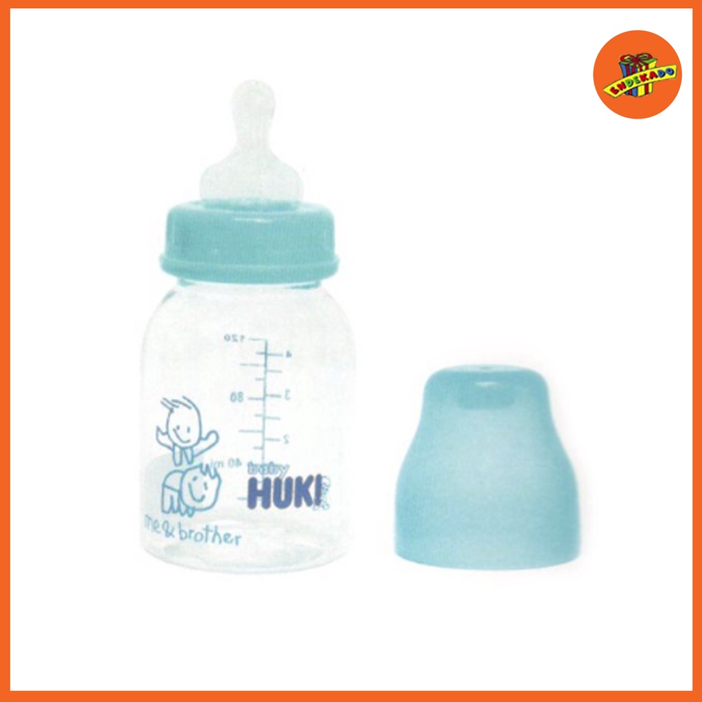 BABY HUKI ROUND BOTTLE 4Oz 120ml - Botol Susu Bayi 120ml