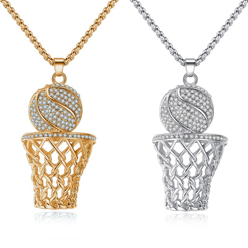 Fancyqube Kalung Liontin Bentuk Kotak Basket Aksen Kristal Gaya Bohemian Untuk Pria