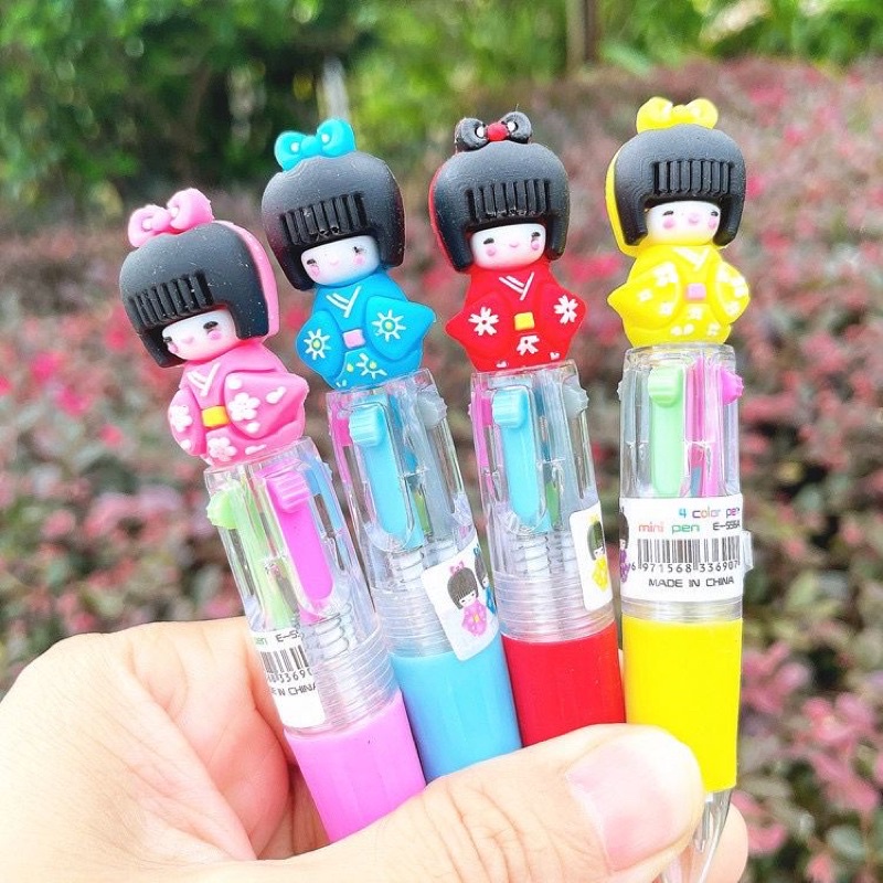 

Pulpen Mini Motif Japan Girl/Bolpoin 4 warna/pulpen mini/pulpen karakter japan cute