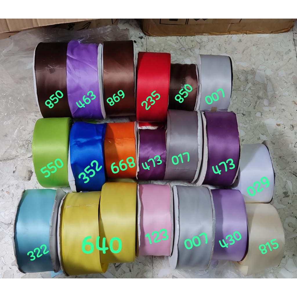 1 METER  - PITA SATIN LEBAR 5cm &amp; 7,5 cm | PITA  DOUBLE SATIN LEBAR | PREMIUM