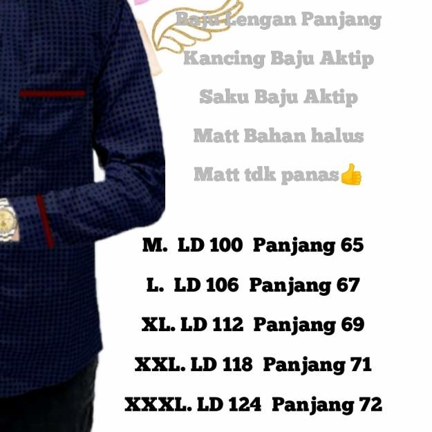 kemeja koko pria lengan panjang Kotak Kotak - Coksu, M